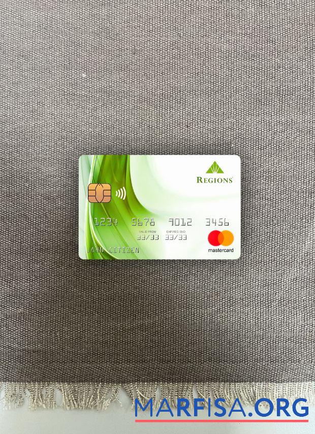 Printable USA Regions bank mastercard photolook front example